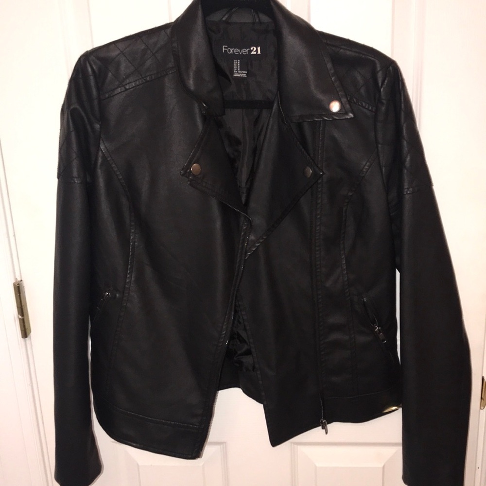 Black leather jacket